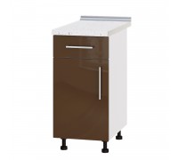 Szafka kuchenna Modern Niz H74-400 Biała, Cappuccino Połysk