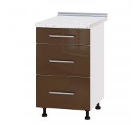 Szafka kuchenna Modern Niz H87-500 Biała, Cappuccino Połysk