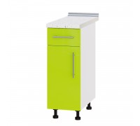 Kitchen unit Modern Niz H74-300 White, Lime Gloss