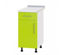 Кухонный модуль Модерн Низ Н74-400 Белый, Лайм Глянец