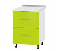 Kitchen unit Modern Niz H86-600 White, Lime Gloss