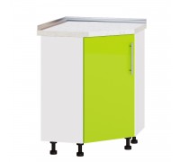 Küchenzeile Modern Niz H70-795 Weiß, Limettenglanz