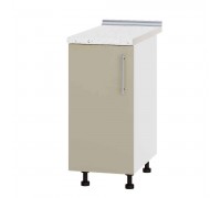 Küchenzeile Modern Niz H83-380 Weiß, Latte Glanz