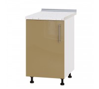 Küchenzeile Modern Niz H83-500 Weiß, Mokka Glanz Küchenzeile Modern Niz H83-500 Weiß, Mokka Glanz