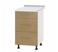 Кухонний модуль Модерн Низ Н87-500 Білий, Мокко Глянець