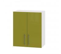 Küchenzeile Modern Top B10-600 Weiß, Olive Glanz