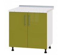 Кухонный модуль Модерн Низ Н84-800 Белый, Олива Глянец