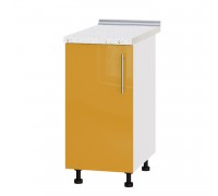 Küchenzeile Modern Niz H83-400 Weiß, Orange Glanz