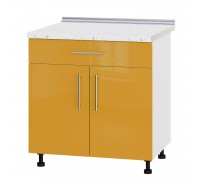 Кухонный модуль Модерн Низ Н75-800 Белый, Оранж Глянец