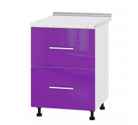 Küchenzeile Modern Niz H86-600 Weiß, Lila Glanz Küchenzeile Modern Niz H86-600 Weiß, Lila Glanz