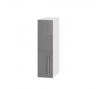 Küchenzeile Modern Top B01-200 Weiß, Metallic Silber Glanz