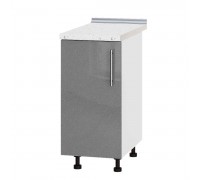 Кухонный модуль Модерн Низ Н83-390 Белый, Металлик Серебряный Глянец Кухонный модуль Модерн Низ Н83-390 Белый, Металлик Серебряный Глянец