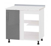 Kitchen unit Modern Niz H89-845 White, Metallic Silver Gloss