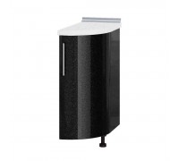 Модерн Низ Радиусное Окончание Н94-300 Белый, Металлик Черный Глянец