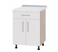 Küchenzeile Modern Niz H75-600 Sonoma Eiche, Weiß Hochglanz Küchenzeile Modern Niz H75-600 Sonoma Eiche, Weiß Hochglanz