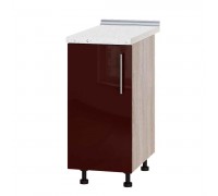 Kitchen unit Modern Niz H83-380 Sonoma Oak, Bordeaux Gloss