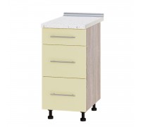 Küchenzeile Modern Niz H87-400 Sonoma Eiche, Vanille Glanz Küchenzeile Modern Niz H87-400 Sonoma Eiche, Vanille Glanz