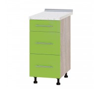 Küchenzeile Modern Niz H87-400 Sonoma Eiche, Grüner Apfel Glanz Küchenzeile Modern Niz H87-400 Sonoma Eiche, Grüner Apfel Glanz