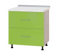Kitchen unit Modern Niz H86-800 Sonoma Oak, Green Apple Gloss