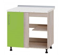 Küchenzeile Modern Niz H89-845 Sonoma Eiche, Grüner Apfel Glanz
