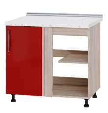Кухонний модуль Модерн Низ Н89-895 Дуб Сонома, Червоний Глянець