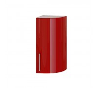 Modernes Eckabschlussteil mit Radius B47-300 Sonoma-Eiche, Rotglanz