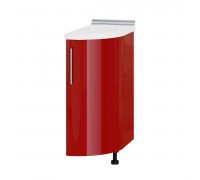 Modern Bottom Radius End H94-300 Sonoma Oak, Red Gloss