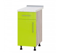 Szafka kuchenna Modern Niz H74-400 Dąb Sonoma, Połysk Limonkowy