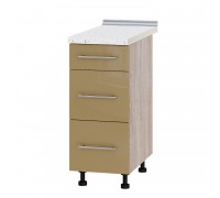 Кухонний модуль Модерн Низ Н87-350 Дуб Сонома, Мокко Глянець