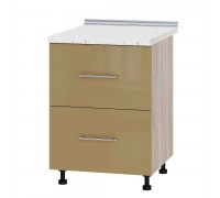 Kuchnia w stylu nowoczesnym Niz H86-600 Dąb Sonoma, Mocha Gloss