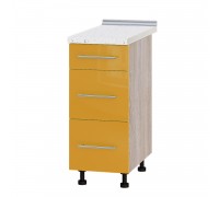 Küchenzeile Modern Niz H87-350 Sonoma Eiche, Orange Glanz Küchenzeile Modern Niz H87-350 Sonoma Eiche, Orange Glanz