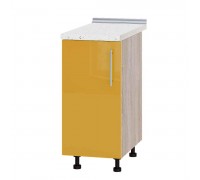 Küchenzeile Modern Niz H83-380 Sonoma Eiche, Orange Glanz