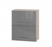 Kitchen unit Modern Top B14-600 Sonoma Oak, Metallic Silver Gloss