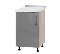 Кухонный модуль Модерн Низ Н83-500 Дуб Сонома, Металлик Серебряный Глянец