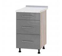 Szafka kuchenna Modern Niz H87-500 Dąb Sonoma, Metaliczny srebrny połysk