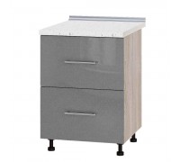 Szafka kuchenna Modern Niz H86-600 Dąb Sonoma, Metaliczny srebrny połysk
