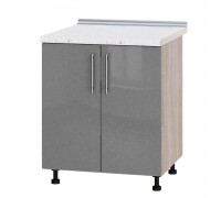 Szafka kuchenna Modern Niz H84-700 Dąb Sonoma, Metaliczny srebrny połysk