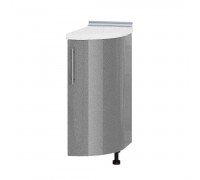 Modern Bottom Radius End H92-300 Sonoma Oak, Metallic Silver Gloss