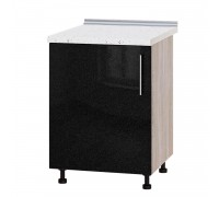 Szafka kuchenna Modern Niz H83-600 Dąb Sonoma, Metaliczny Czarny Połysk Szafka kuchenna Modern Niz H83-600 Dąb Sonoma, Metaliczny Czarny Połysk