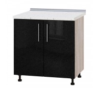 Küchenzeile Modern Niz H82-800 Sonoma Eiche, Metallic Schwarz Glanz Küchenzeile Modern Niz H82-800 Sonoma Eiche, Metallic Schwarz Glanz