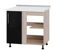 Kitchen unit Modern Niz H89-845 Sonoma Oak, Metallic Black Gloss