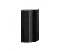 Modernes Eckabschlussteil mit Radius B47-300 Sonoma-Eiche, Metallic-Schwarzglanz