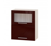 Кухонный модуль Модерн Верх ВВГ14-600 Дуб молочный, Бордо Глянец
