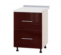 Szafka kuchenna Modern Niz H86-600 Dąb mleczny, Bordeaux połysk