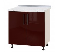 Kitchen unit Modern Niz H84-800 Milk Oak, Bordeaux Gloss