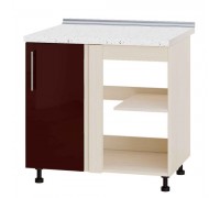 Szafka kuchenna Modern Niz H89-845 Dąb mleczny, Bordeaux połysk