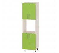 Кухонный модуль Модерн Пенал Н77-600 Дуб молочный, Зеленое Яблоко Глянец