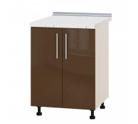 Кухонный модуль Модерн Низ Н84-600 Дуб молочный, Капучино Глянец