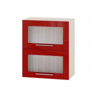 Кухонный модуль Модерн Верх ВВ14-600 Дуб молочный, Красный Глянец