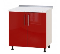 Kitchen unit Modern Niz H84-800 Milk Oak, Red Gloss